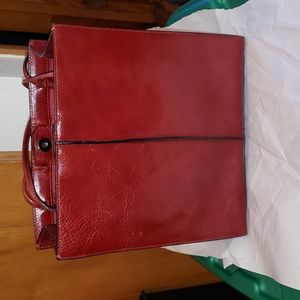 Wilsons Leather shoulder bag deep red
